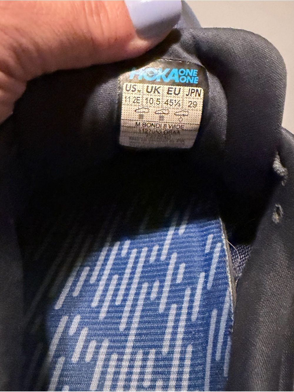 Hoka Navy and Teal Lace-Up Running Shoe - Picture 16 of 16